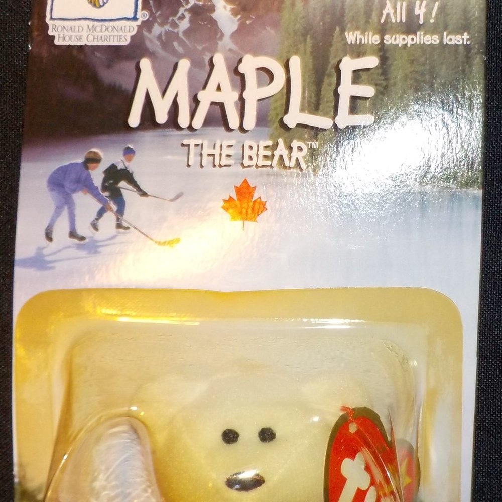 MAPLE THE BEAR TY MCDONALD'S INTRODUCED 2/27/97 BIRTH 7/1/98 BRAND NEW IN BOX